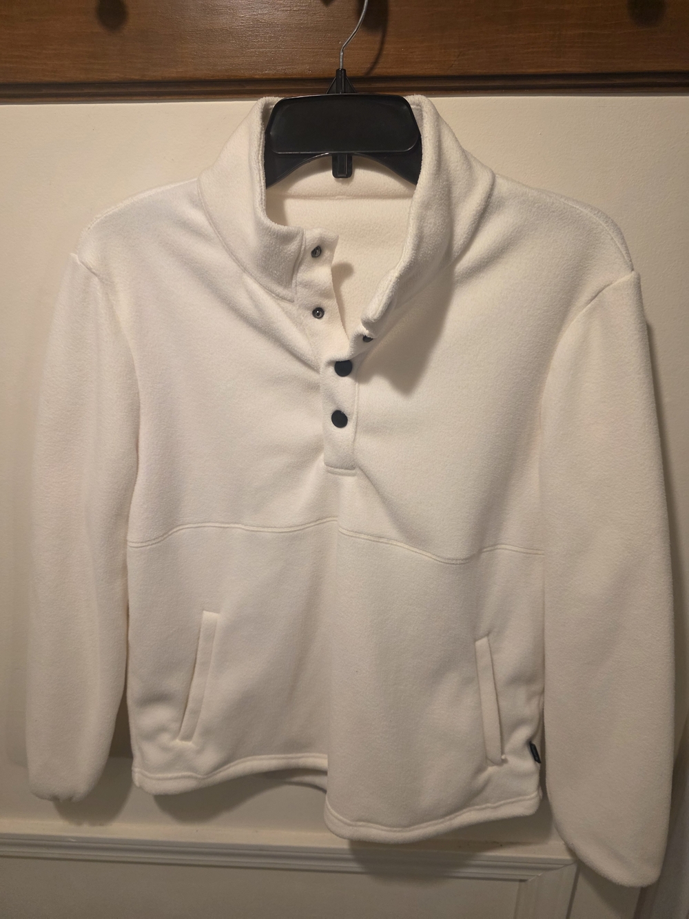 Baleaf Women's Cream Zip-Up Fleece Pullover